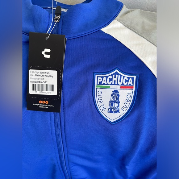 Charly Authentic C.F. Pachuca Mexico Soccer Futbol Blue Jacket Men’s Sz: L - Picture 3 of 4